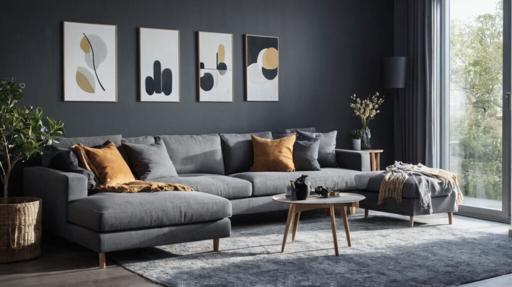 Grey Scandinavian Living Room-02