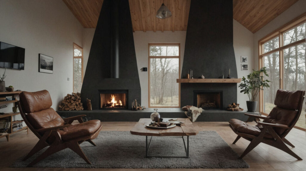 Rustic Scandinavian Living Room 03