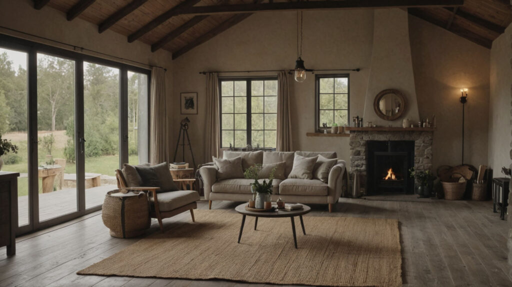 Rustic Scandinavian Living Room 05