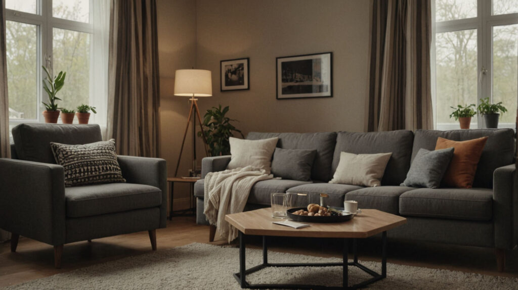 Warm Scandinavian Living Room 02