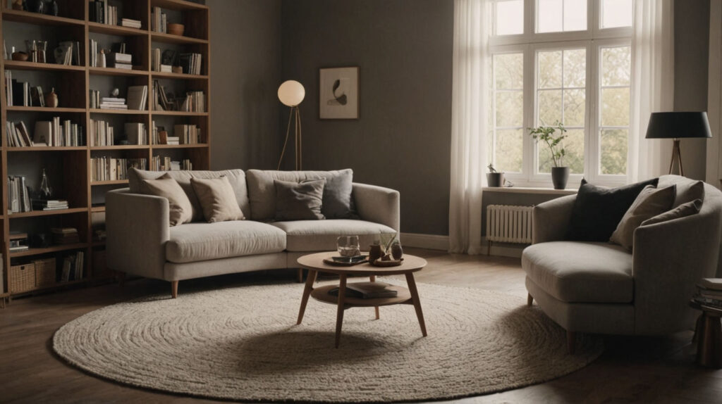 Warm Scandinavian Living Room 06