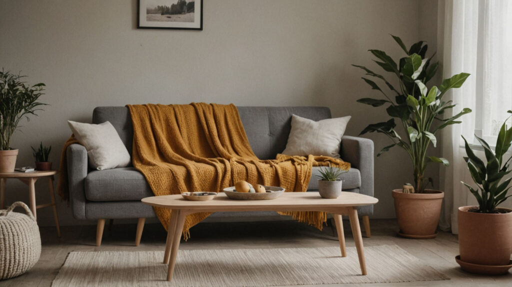 Warm Scandinavian Living Room 09